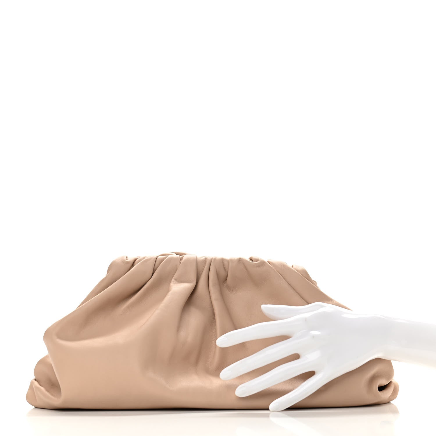 Bottega Veneta Smooth Butter Calf The Pouch Oversized Clutch Nude 2 of 11