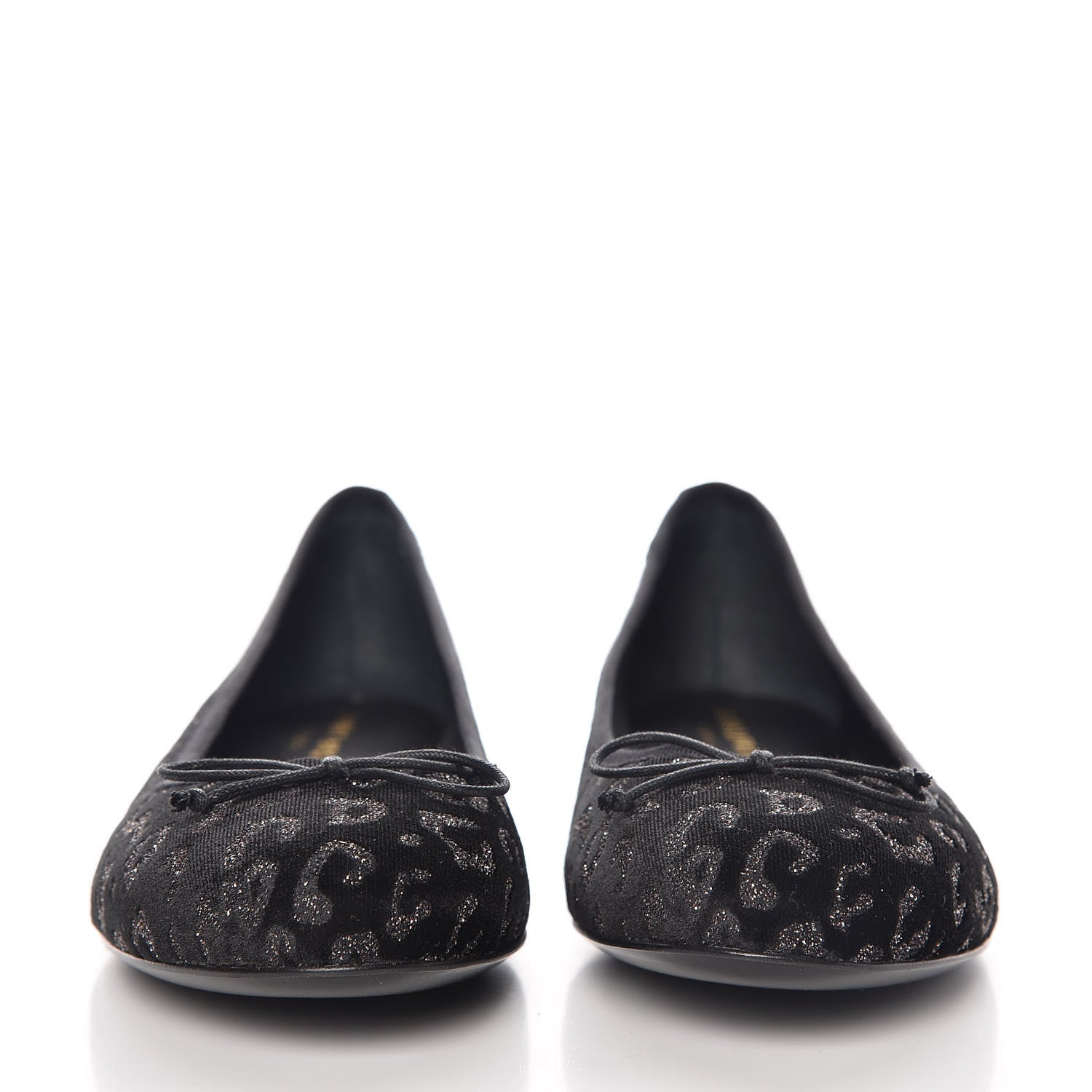 Saint Laurent Velvet Leo Dance 05 Ballet Class Flats 37.5 Black 2 of 7
