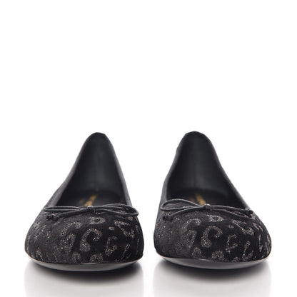 Saint Laurent Velvet Leo Dance 05 Ballet Class Flats 37.5 Black 2 of 7