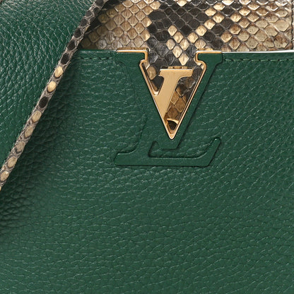 Louis Vuitton Taurillon Snakeskin Mini Capucines Emeraude Green 7 of 9