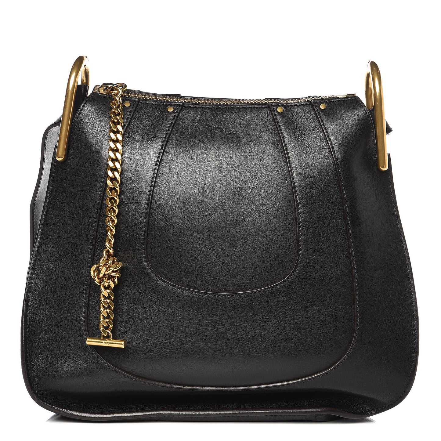Calfskin Small Hayley Hobo Black