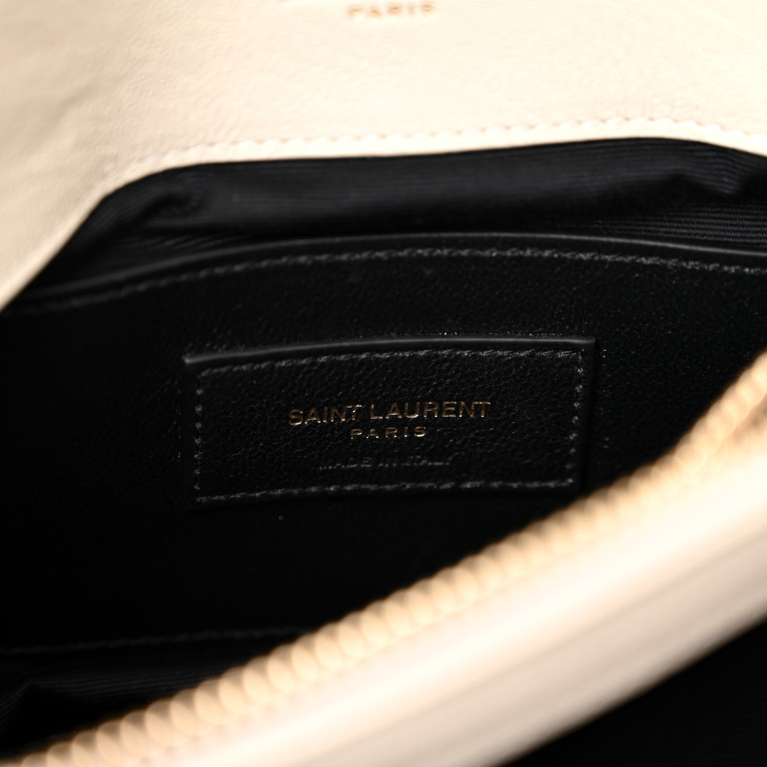 Saint Laurent Sheepskin Matelasse Chevron Monogram Medium College Bag Crema Soft 6 of 10