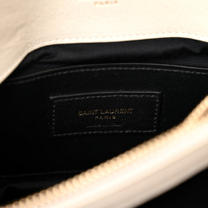 Saint Laurent Sheepskin Matelasse Chevron Monogram Medium College Bag Crema Soft 6 of 10
