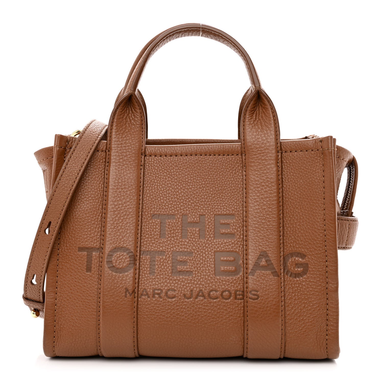 Marc Jacobs Grained Calfskin Small The Tote Bag Argan Oil 1 of 12