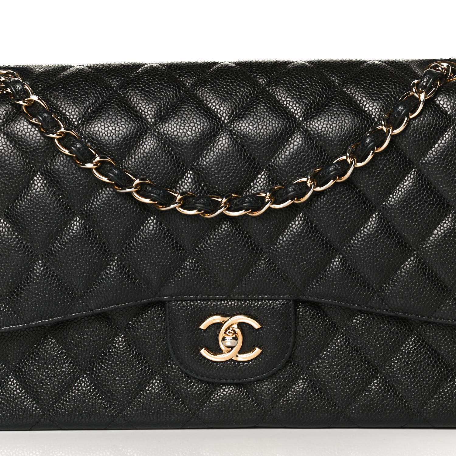 Chanel Caviar Quilted Jumbo Double Flap Black 9 of 13
