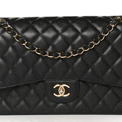 Chanel Caviar Quilted Jumbo Double Flap Black 9 of 13