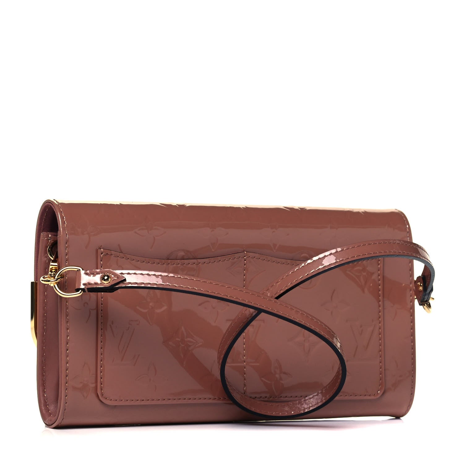 Louis Vuitton Vernis Rossmore MM Rose Velours 3 of 8