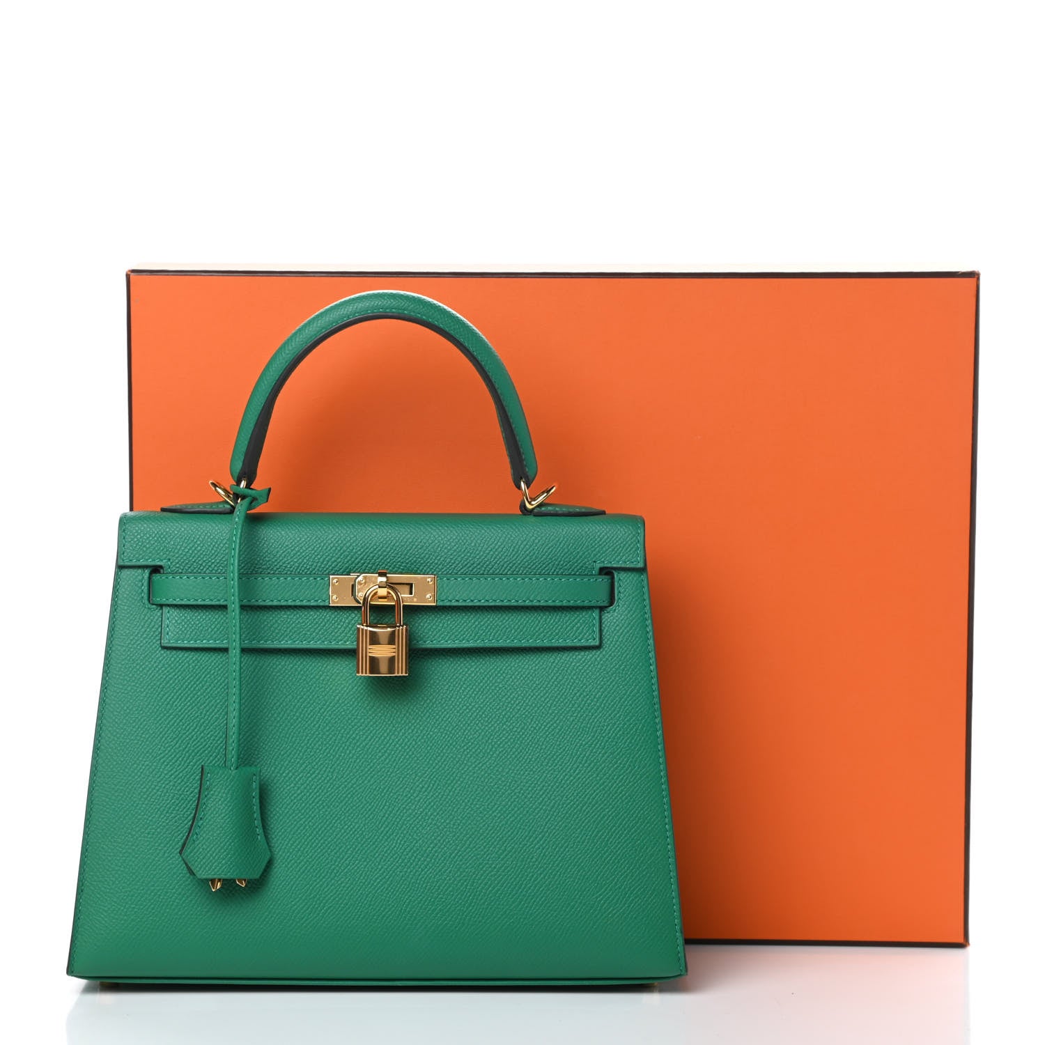 Hermes Epsom Kelly Sellier 25 Vert Vertigo 11 of 11