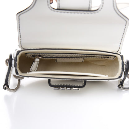 Christian Dior Calfskin Mini D Fence Saddle Bag White 5 of 11