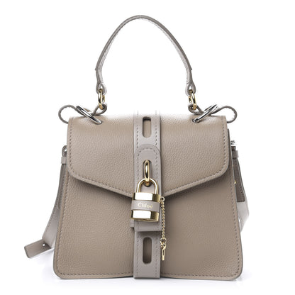 Chloe Shiny Grained Calfskin Small Aby Day Shoulder Bag Motty Grey 1 of 10