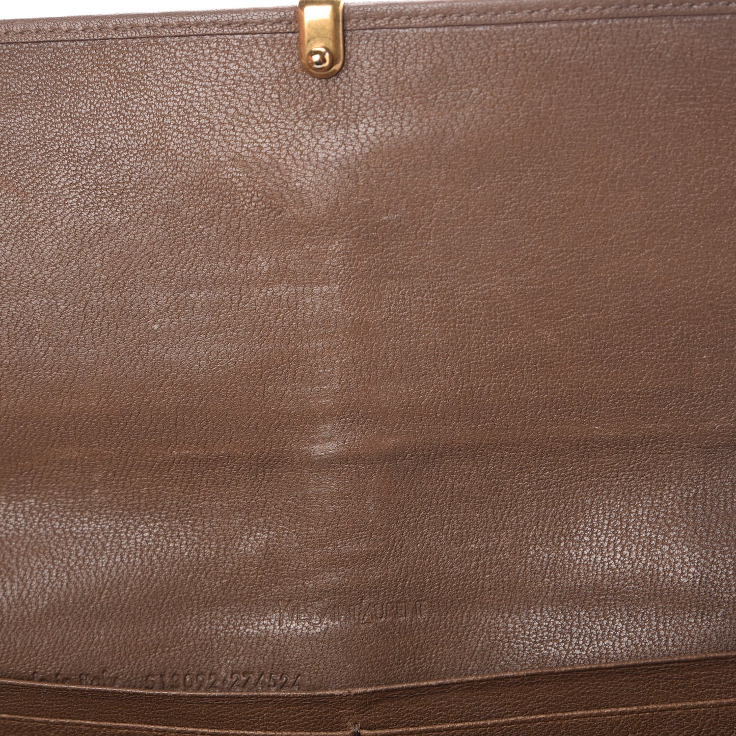 Calfskin Classic Y Ligne Wallet Light Brown