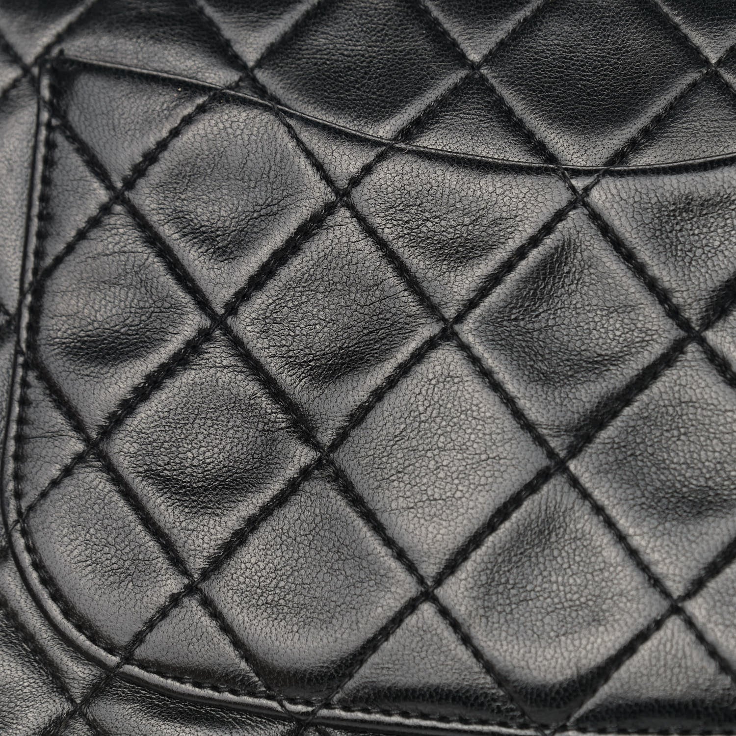 Chanel Lambskin Quilted Medium Double Flap Black 11 of 16