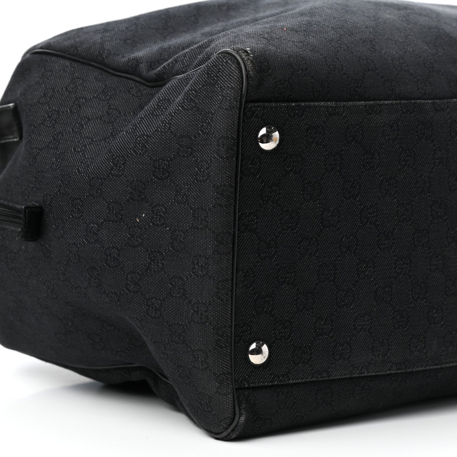 Gucci Denim Monogram Large Duffle Black 7 of 9