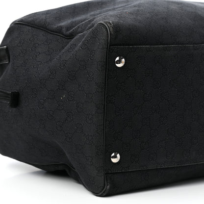 Gucci Denim Monogram Large Duffle Black 7 of 9
