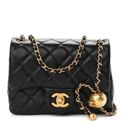 Chanel Lambskin Quilted Mini Pearl Crush Flap Black 1 of 11