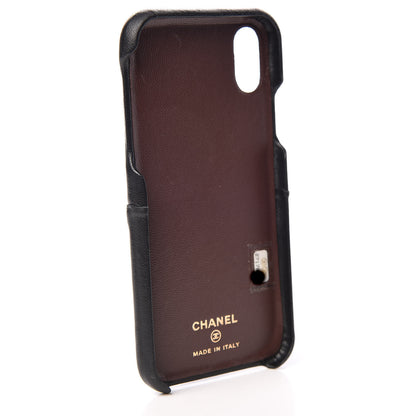 Chanel Lambskin Quilted iPhone X Coco Tech Case Black 3 of 6