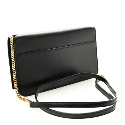 Saint Laurent Grained Calfskin Monogram Phone Holder Crossbody Black 3 of 10