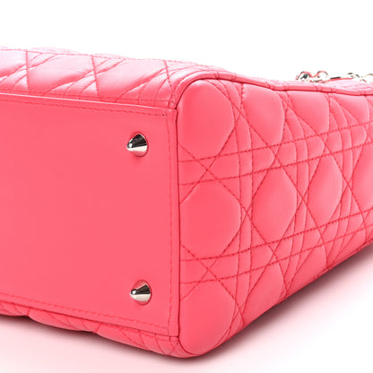 Christian Dior Lambskin Cannage Medium Lady Dior Fuchsia 10 of 11