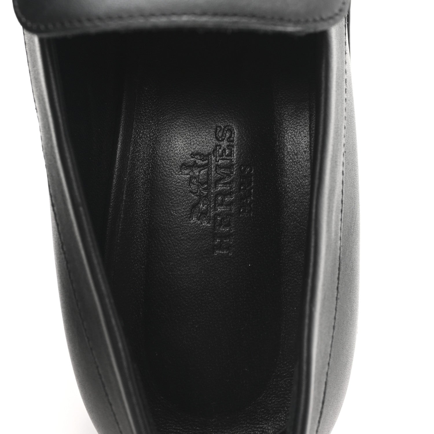 Hermes Calfskin Didi 70 Loafers 38 Black 8 of 9