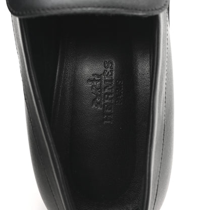 Hermes Calfskin Didi 70 Loafers 38 Black 8 of 9