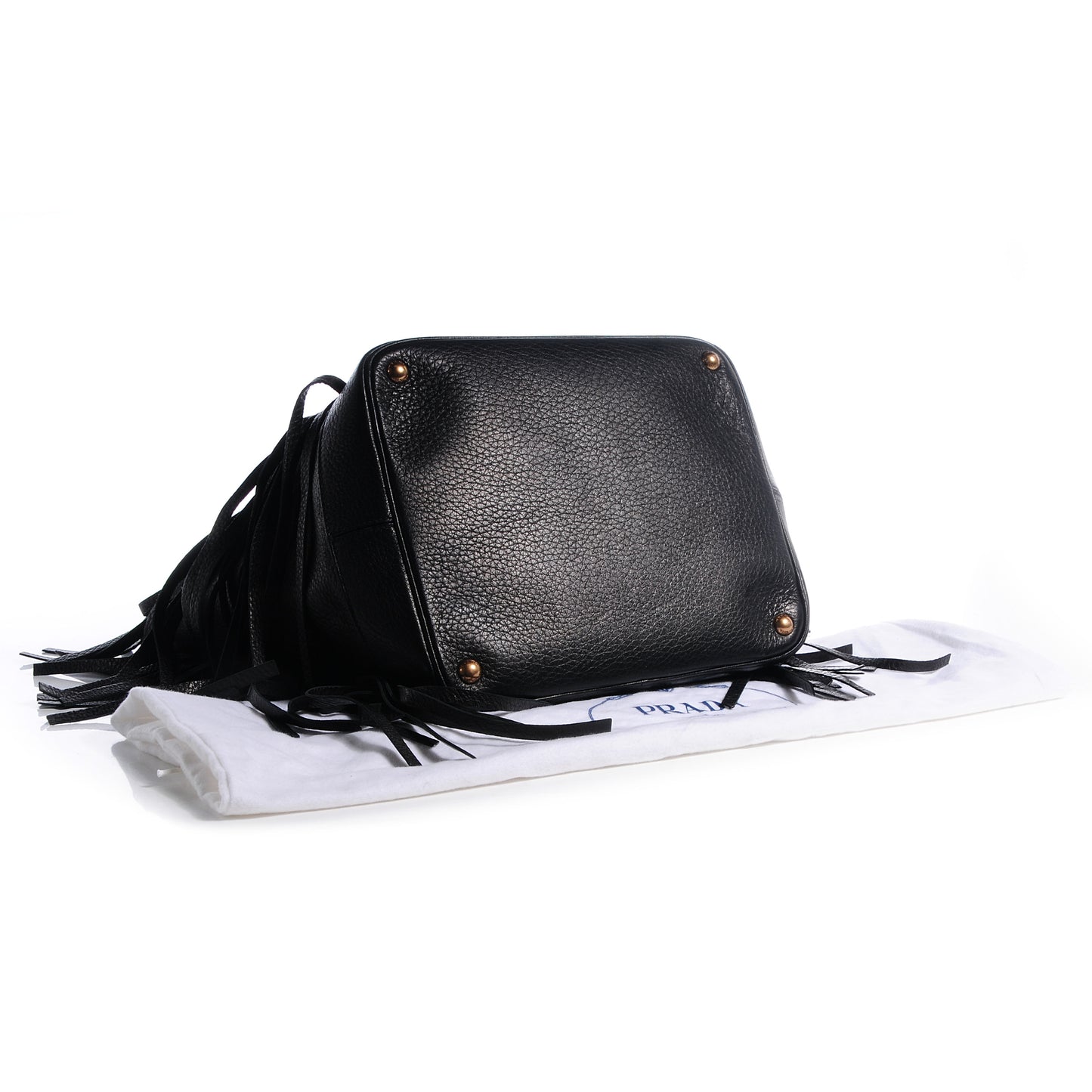Cervo Deerskin Fringe Tote Black