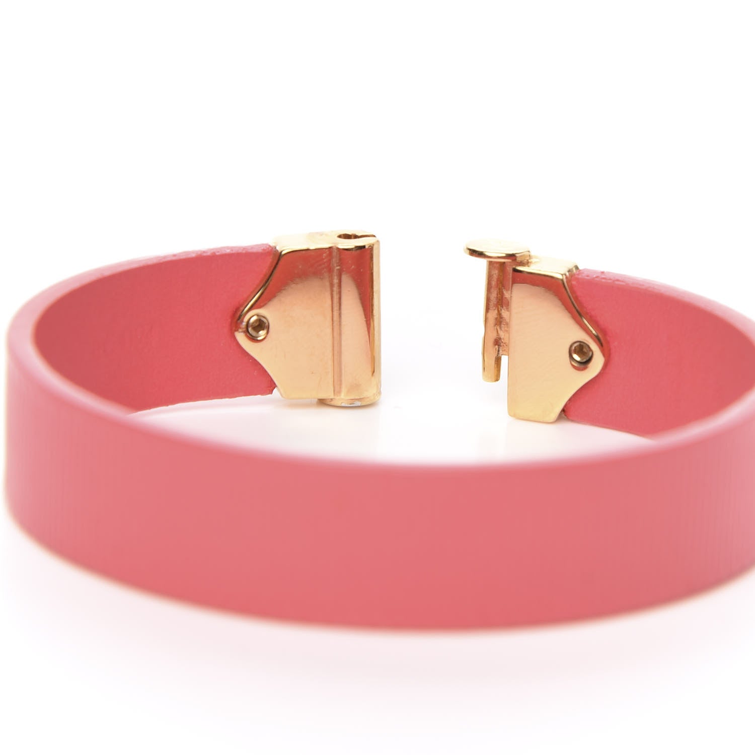Louis Vuitton Patent Calfskin Embossed Spirit Bracelet 17 Corail 4 of 5