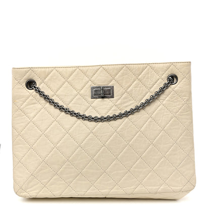 Chanel Aged Calfskin Quilted Reissue 2.55 Tote Ivory 1 of 14