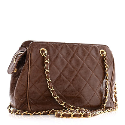 Chanel Caviar Quilted Shoulder Bag Brown 3 of 16
