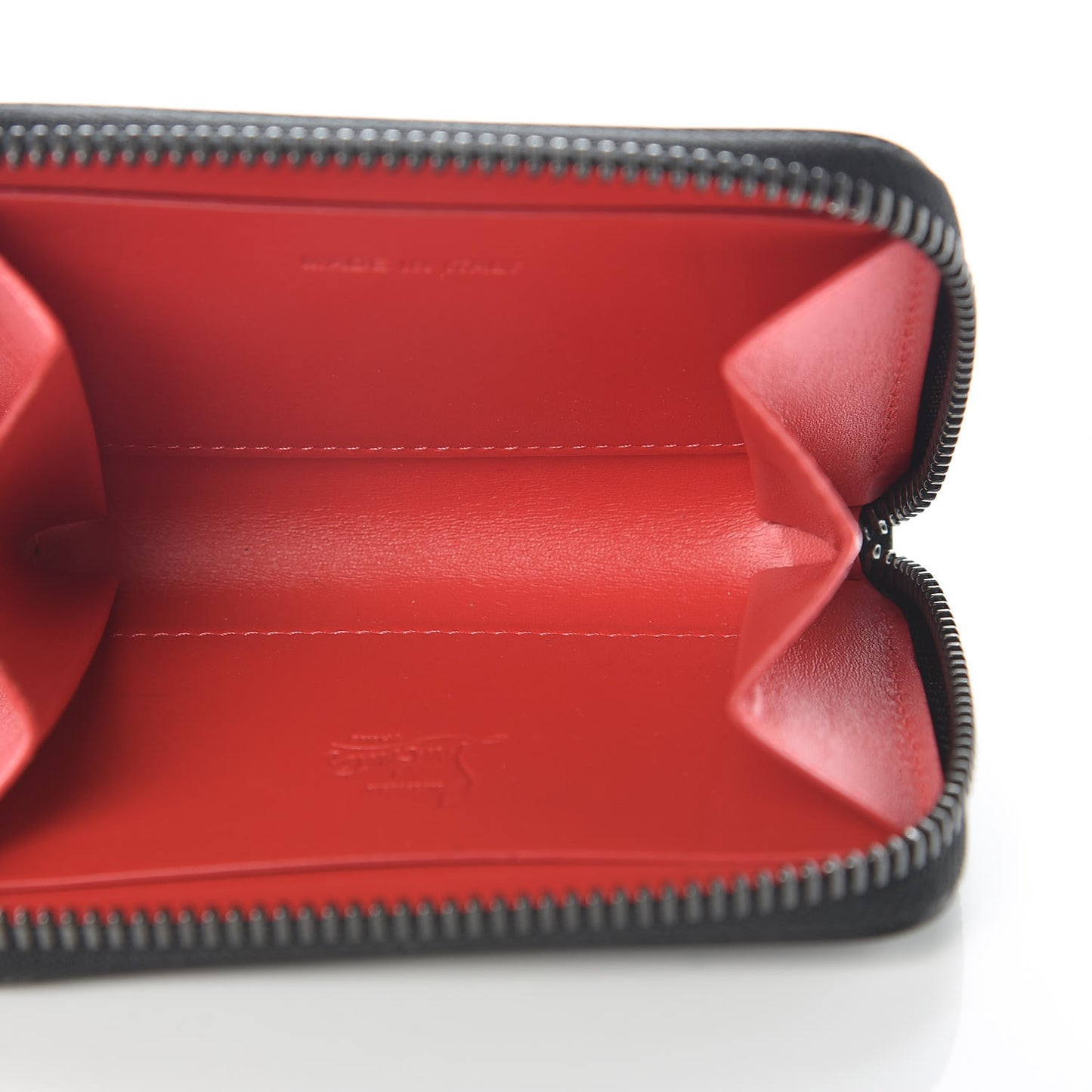 Calfskin Spiked Panettone Coin Purse Black
