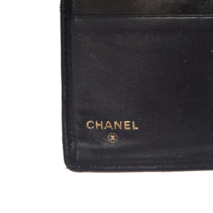 Chanel Lambskin Diamond Stitched French Wallet Black 6 of 19