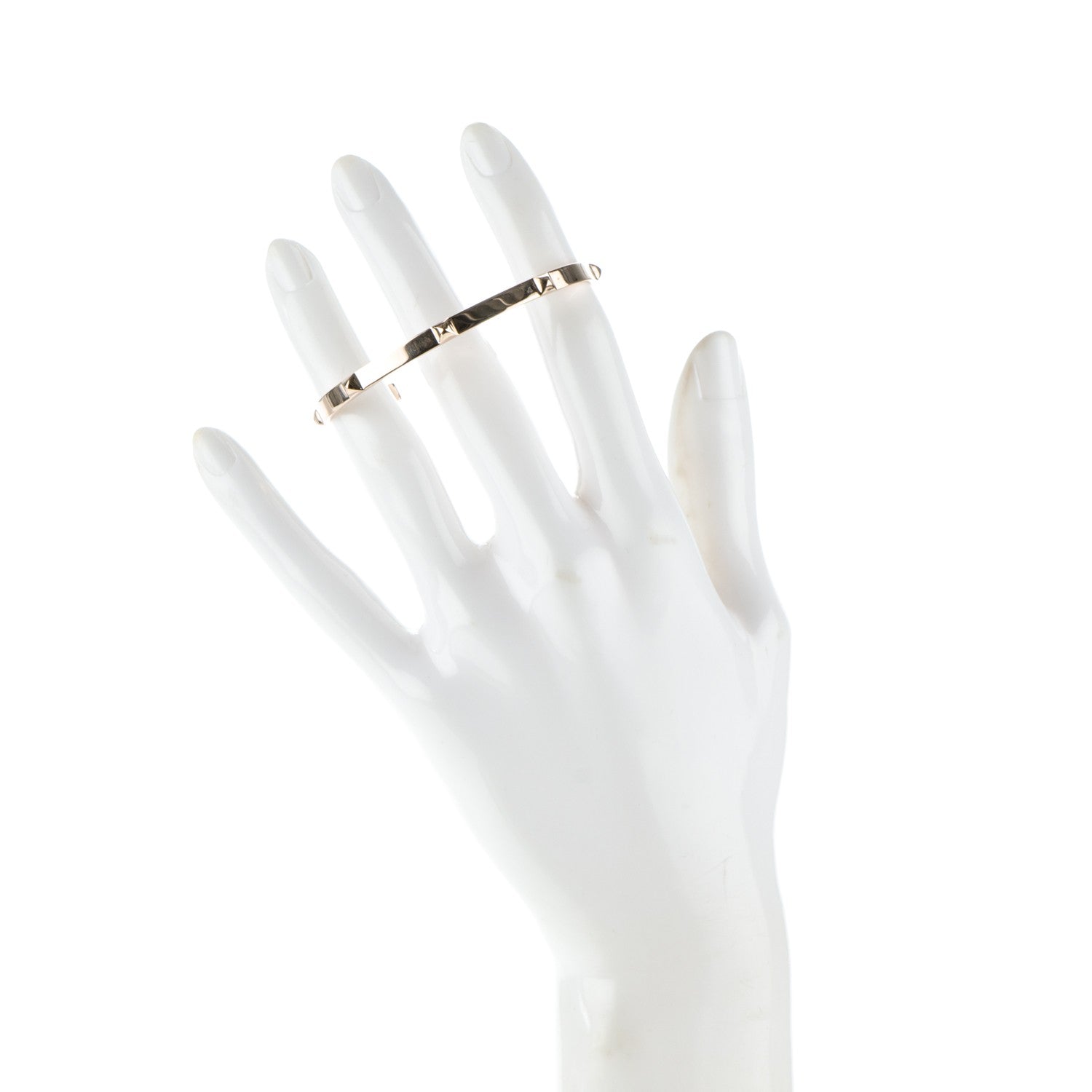 Hermes 18K Rose Gold Mini Clous Bracelet SH 2 of 4