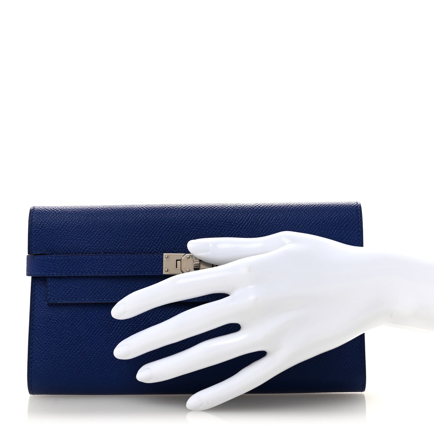 Epsom Kelly Longue Wallet Bleu Electrique