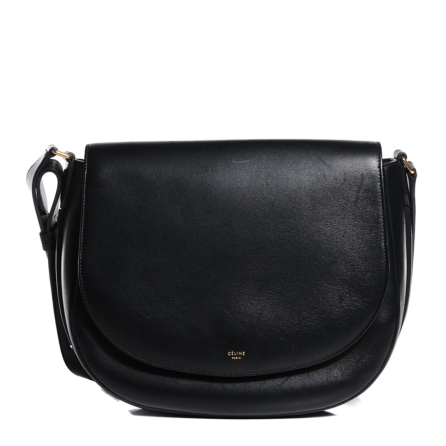 Celine Natural Calfskin Trotteur Messenger Black 1 of 7