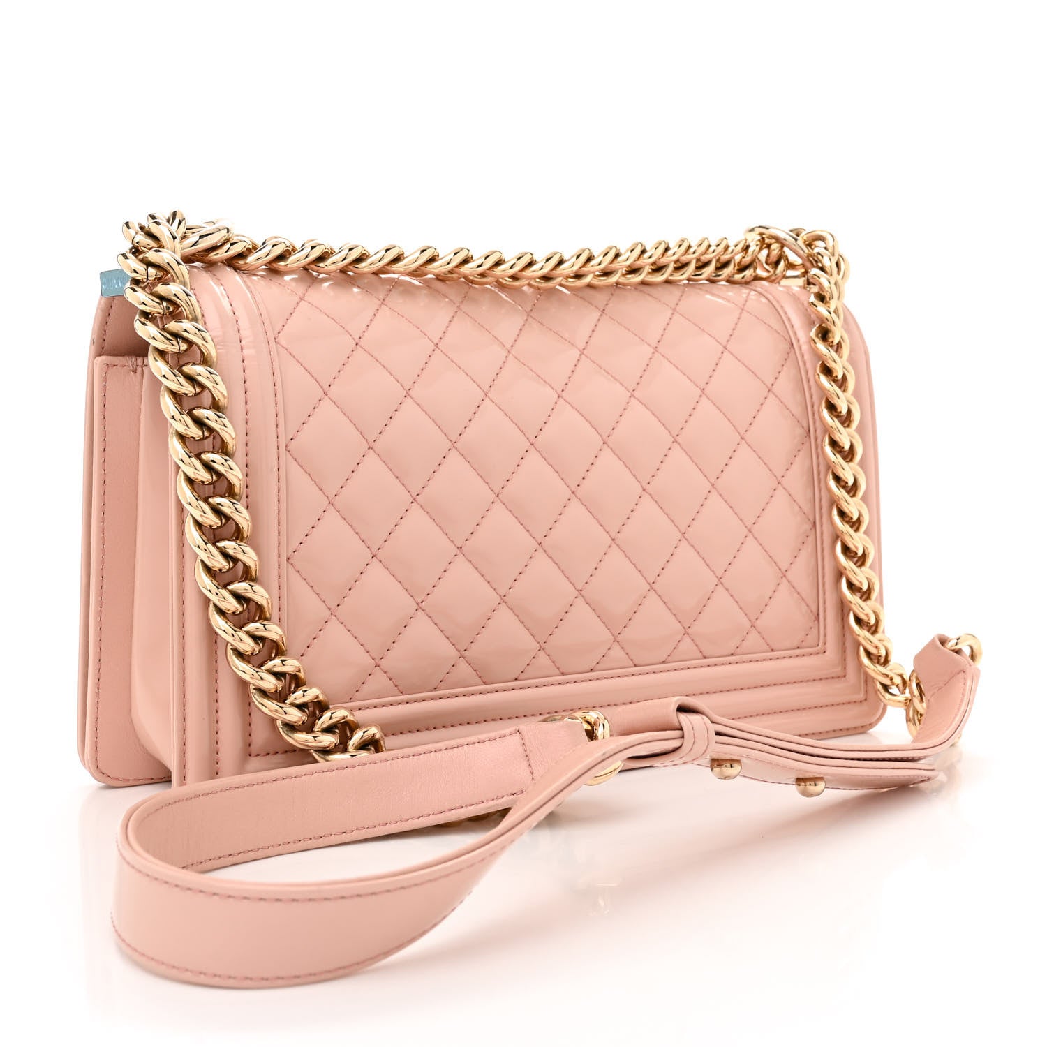 Chanel Patent Calfskin Quilted Medium Boy Flap Light Pink Light Pink 3 of 15