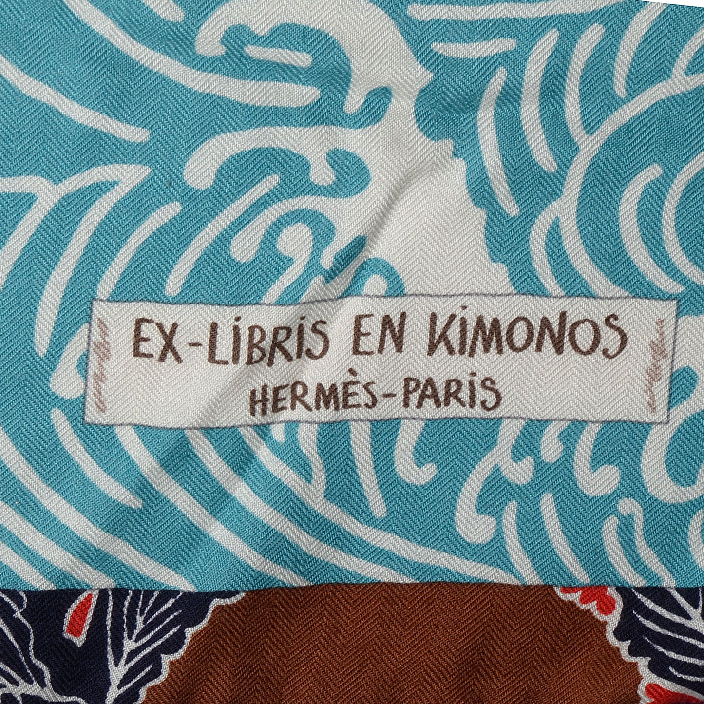 Cashmere Silk Ex Libris En Monogram Kimonos Shawl 140