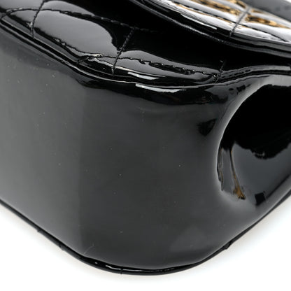 Chanel Patent Quilted Frame Clutch Flap With Chain Black 10 of 10