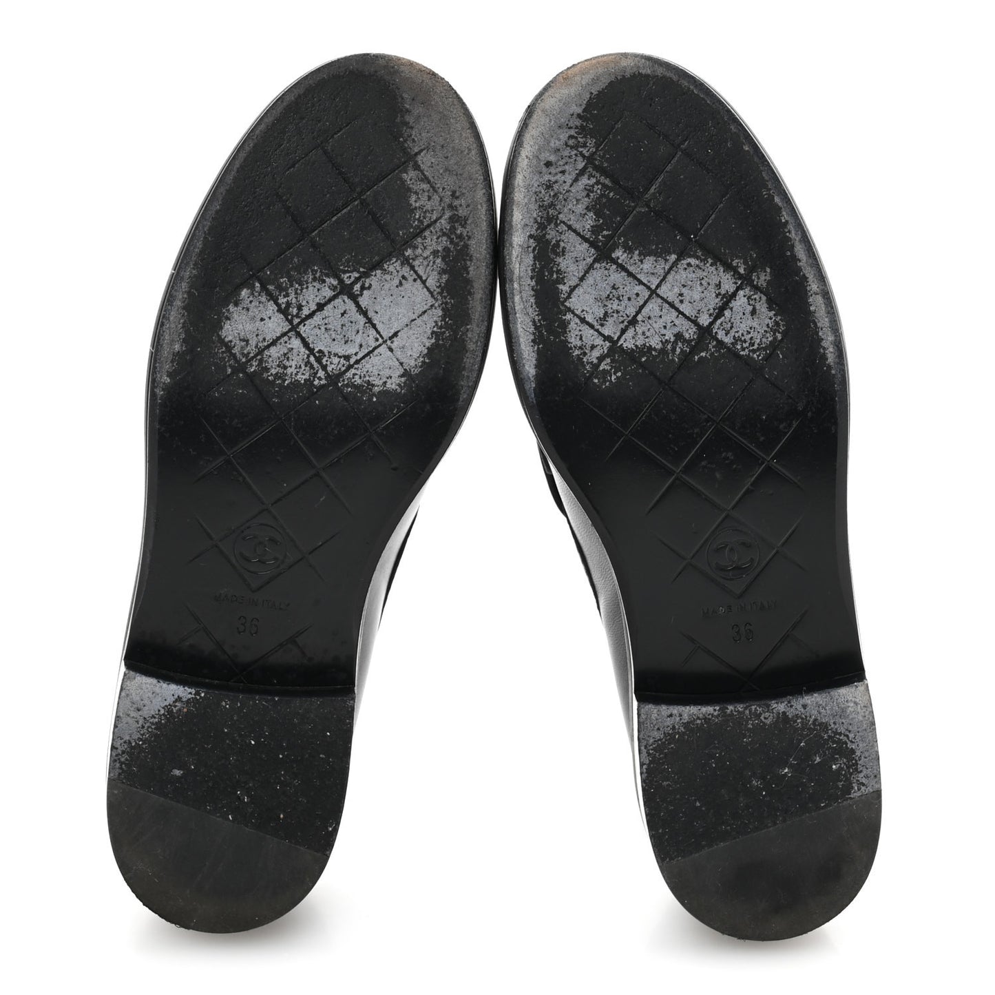 Lambskin Quilted CC Turnlock Loafers 36 Black