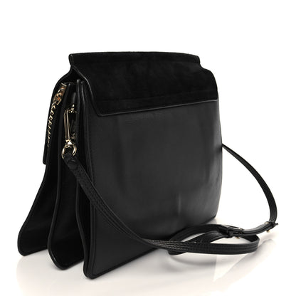 Chloe Suede Calfskin Medium Faye Shoulder Bag Black 3 of 5