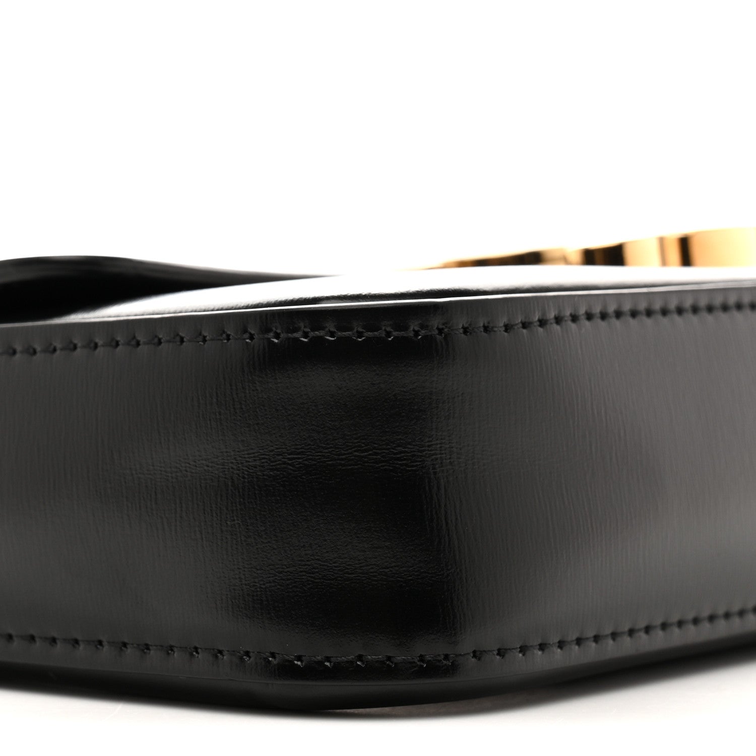 Celine Shiny Calfskin Triomphe Chain Shoulder Bag Black 11 of 13