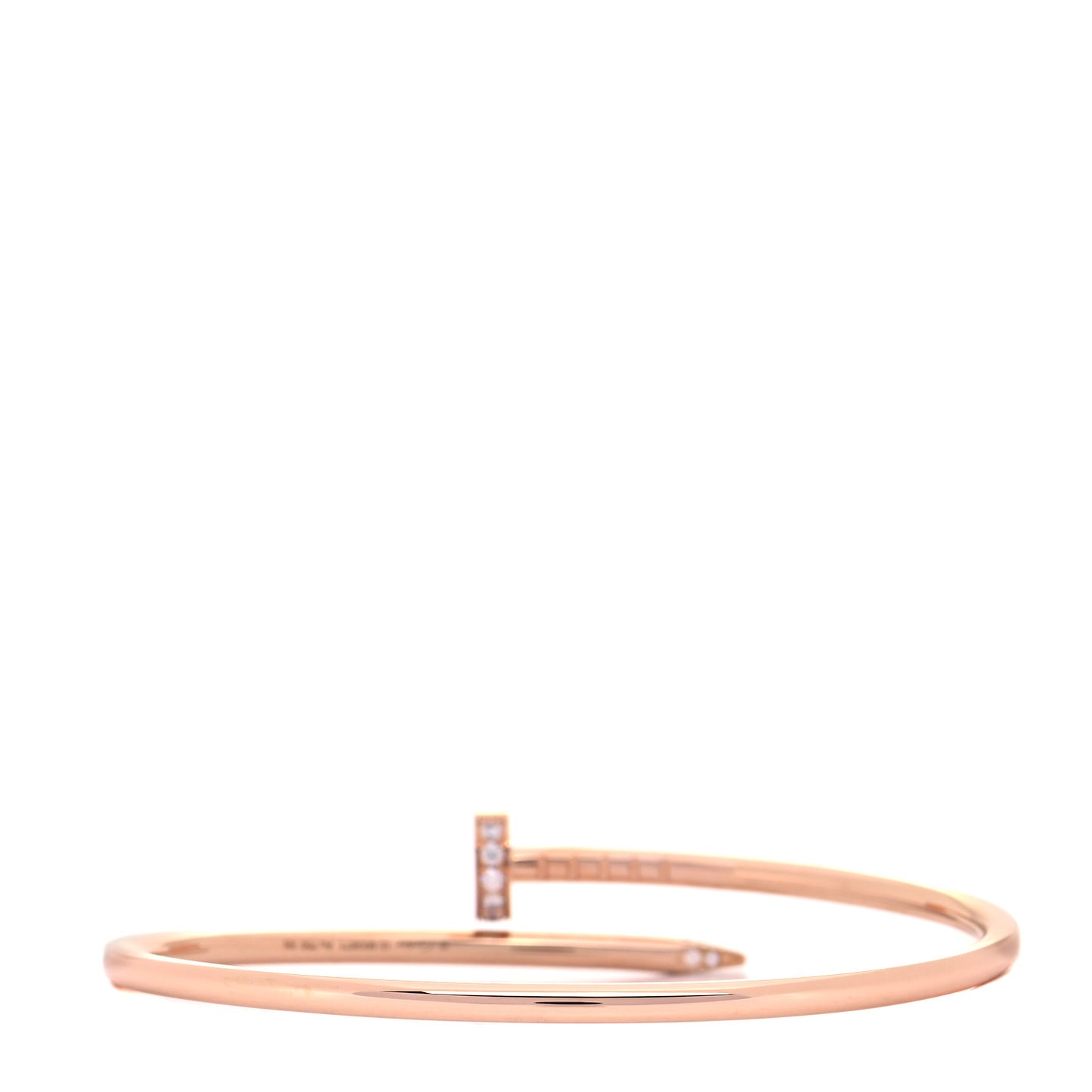 18K Pink Gold Diamond Small Juste Un Clou Bracelet 15