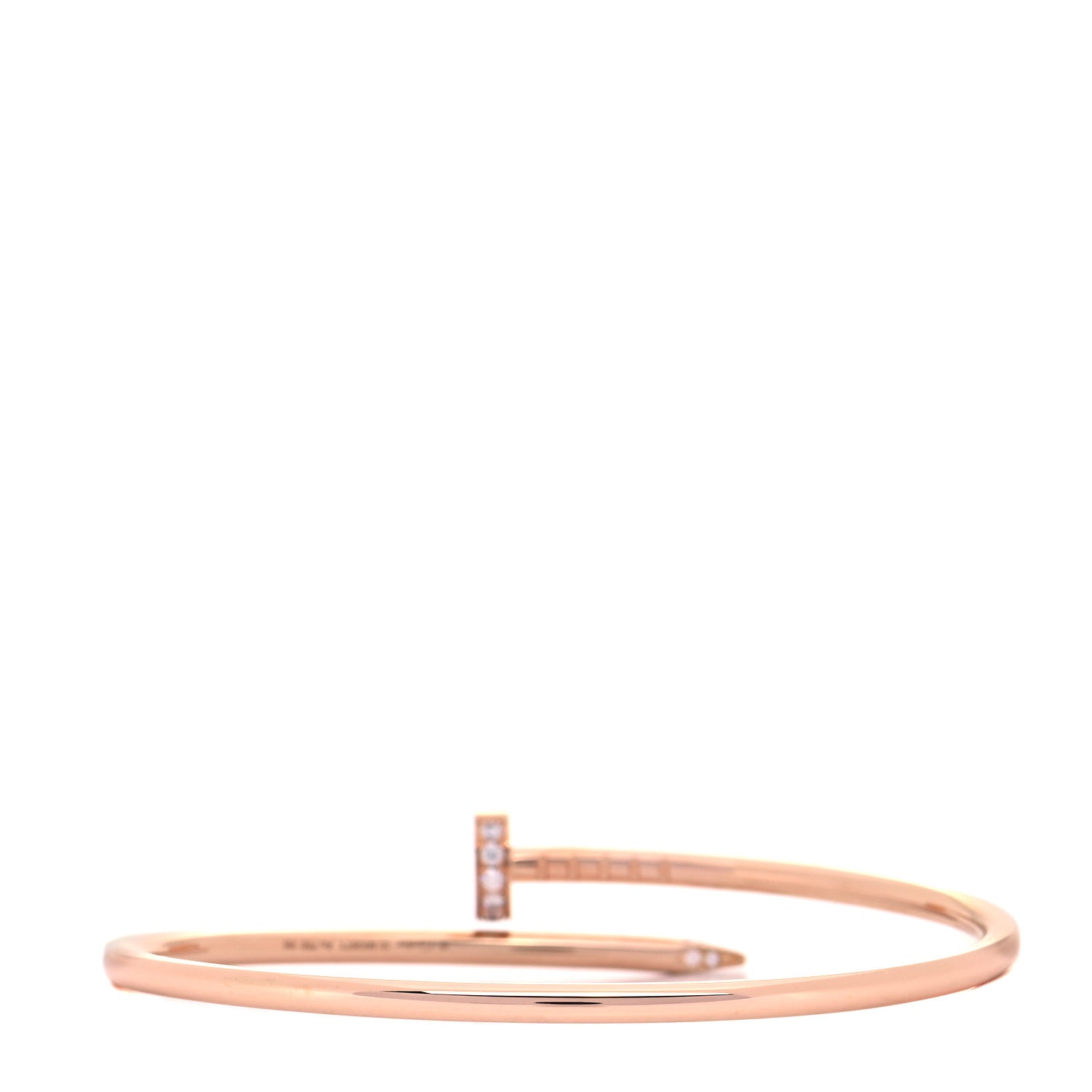 Cartier 18K Pink Gold Diamond Small Juste Un Clou Bracelet 15 3 of 5