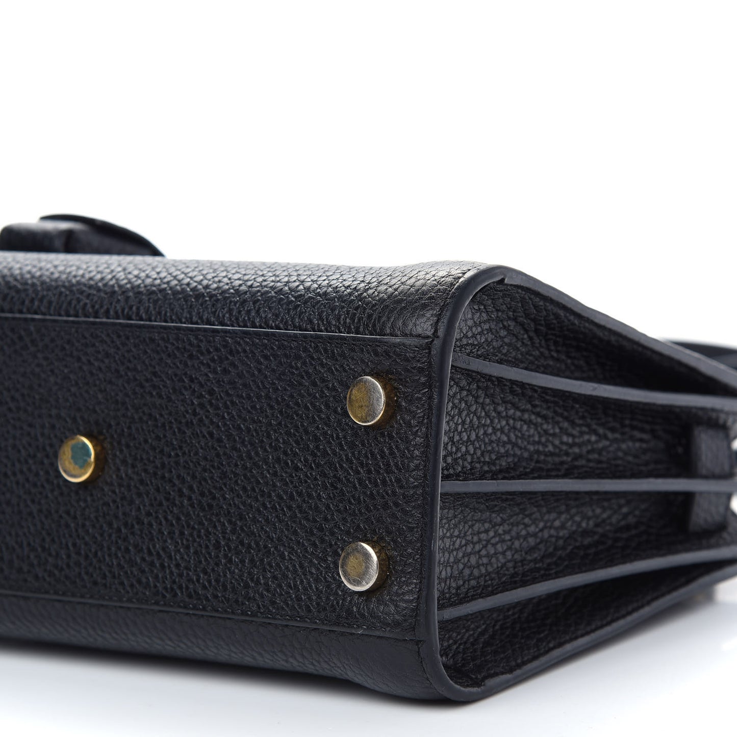 Grained Calfskin Nano Sac De Jour Black