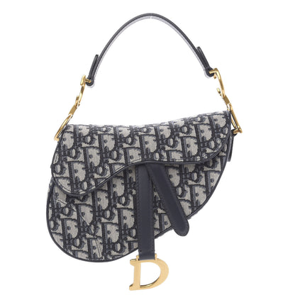 Christian Dior Oblique Mini Saddle Bag Blue 1 of 10