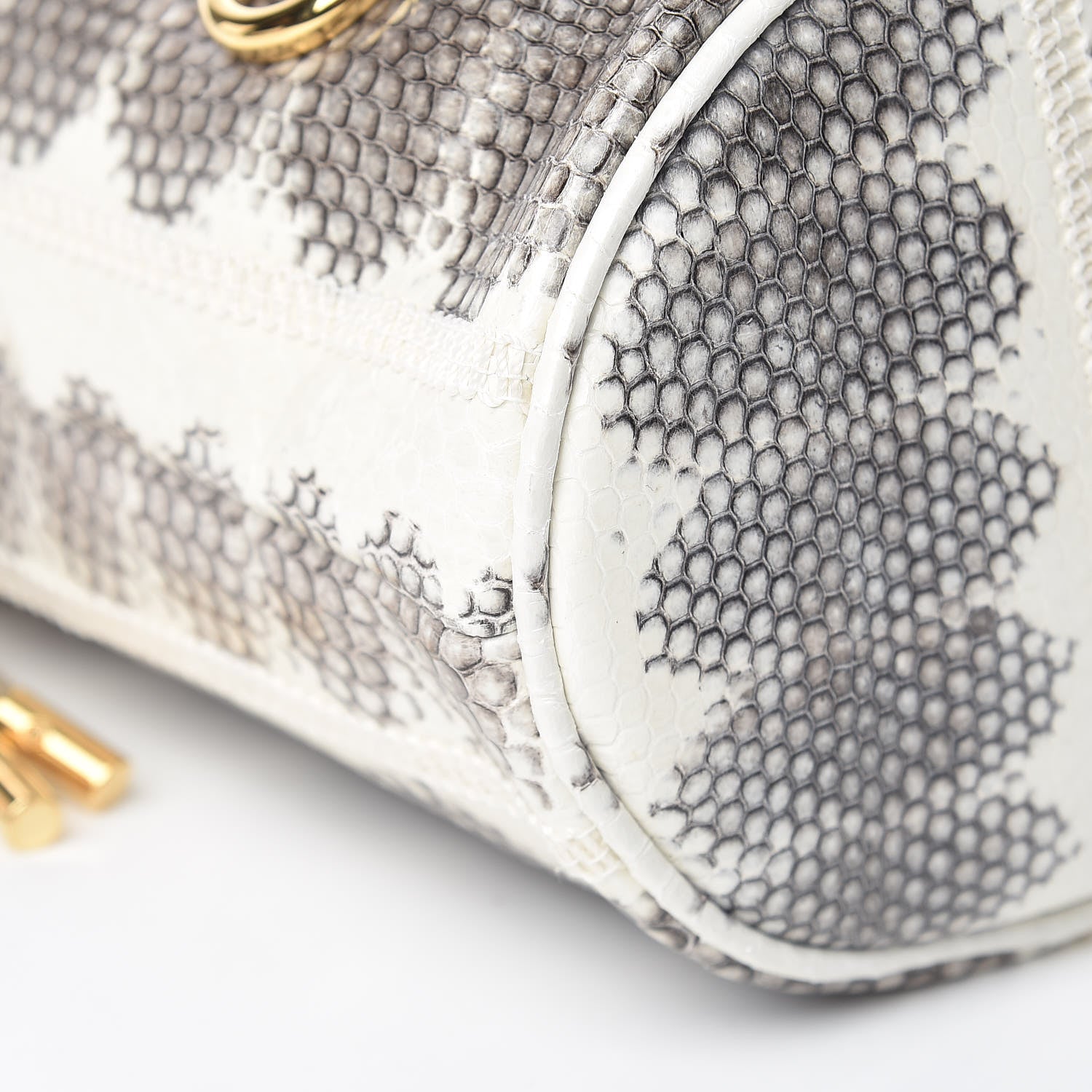 Gucci Snakeskin Mini Zumi Bucket Bag Grey 9 of 11