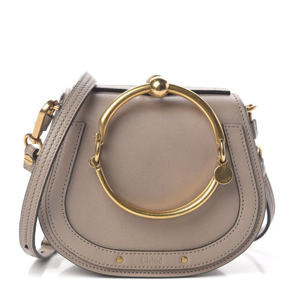 Chloe Calfskin Suede Small Nile Bracelet Bag Motty Grey 1 of 10