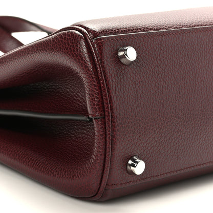 Gucci Grainy Calfskin Small Zumi Top Handle Bag Vintage Bordeaux 9 of 10