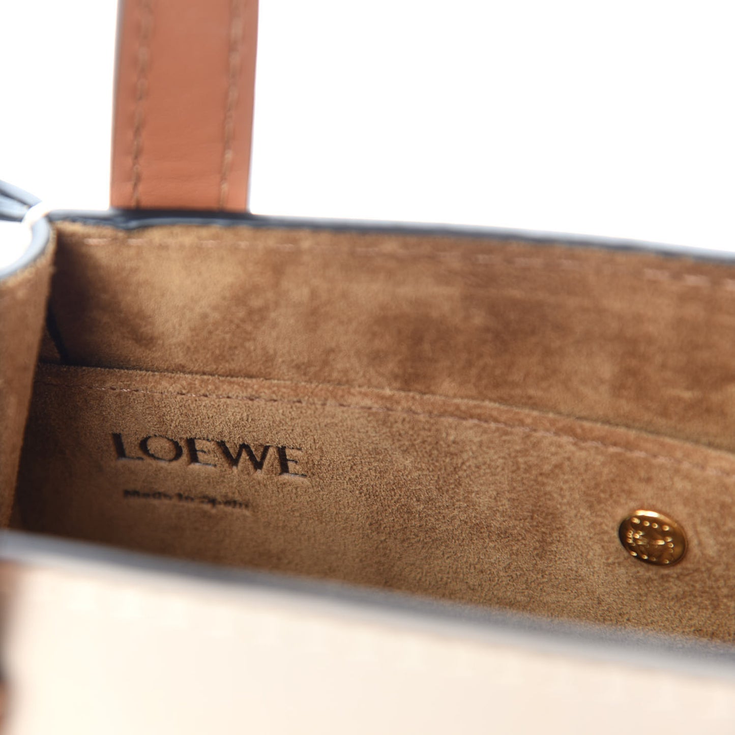 Natural Calfskin Mini Gate Tote Light Oat Soft White