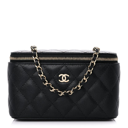 Chanel Caviar Quilted Small Vanity Case With Chain Black 1 of 11