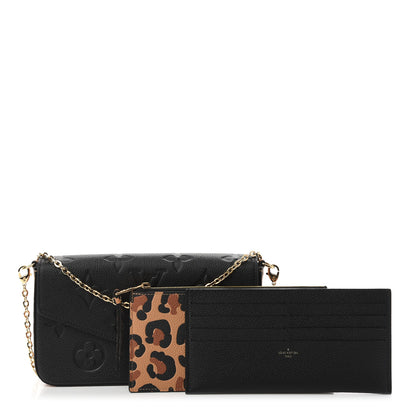 Louis Vuitton Empreinte Monogram Giant Wild At Heart Felicie Pochette Black 1 of 9