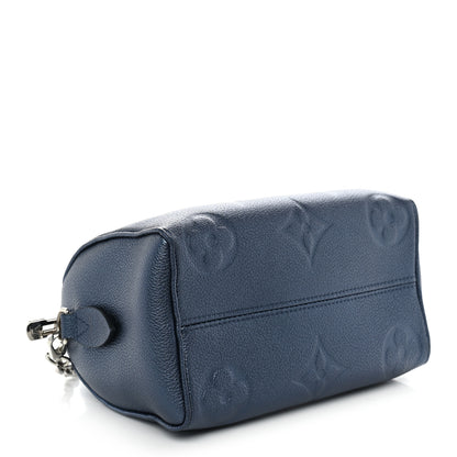 Louis Vuitton Metallic Empreinte Monogram Giant Speedy Bandouliere 20 Navy Nacre 3 of 8